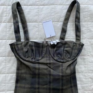 WeWoreWhat Plaid Corset Top